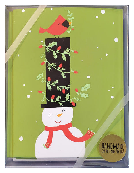 Snowman and Cardinal - Boxed Christmas Cards - 8 ct.