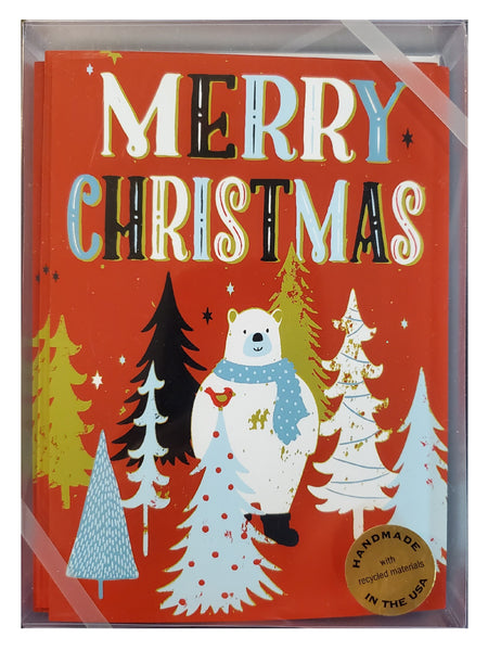 Merry Christmas with Polar Bear - Boxed Christmas Cards - 8 ct.