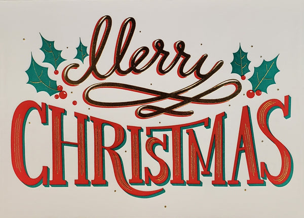 Gilded Merry Christmas - Boxed Christmas Cards - 6 ct.