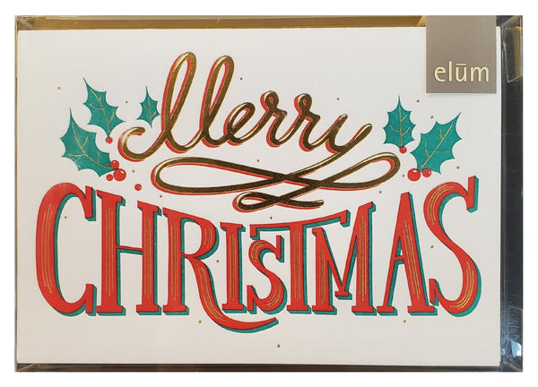 Gilded Merry Christmas - Boxed Christmas Cards - 6 ct.