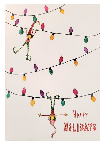 Christmas Greeting Card - Festive Elves