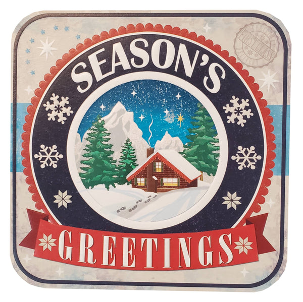 Christmas Greeting Card - Rustic Season's Greetings