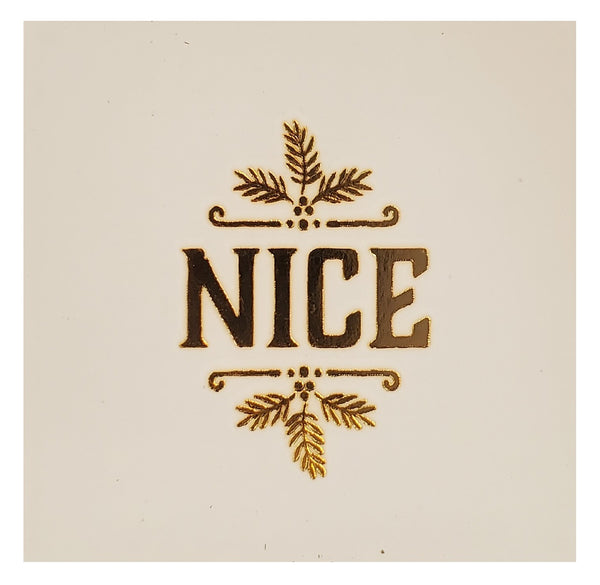 Christmas Greeting Card - You're on the Nice List with Temporary Tattoo