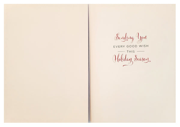 Christmas Greeting Card - Laser-Cut Season's Greetings