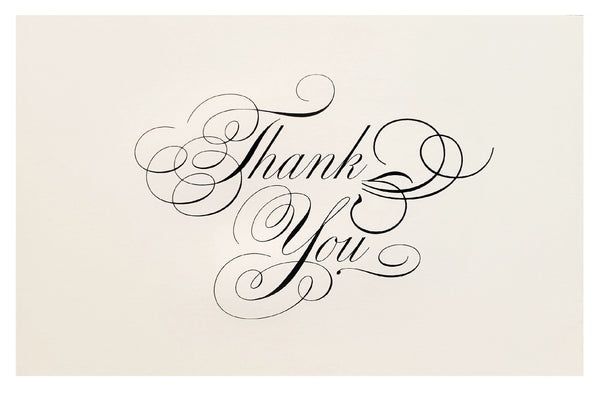 10 ct. Thank You Cards - Black & White