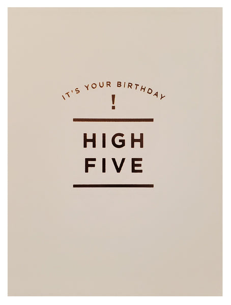 Birthday Greeting Card - High Five