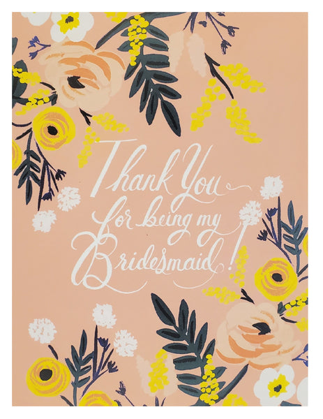 Bridesmaid Greeting Card - Thank You