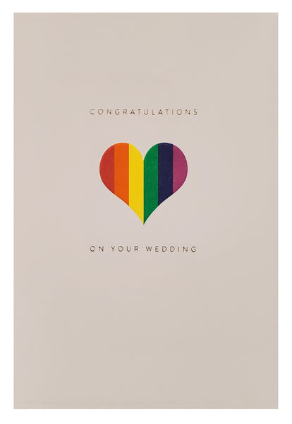 Wedding Greeting Card - Rainbow Heart