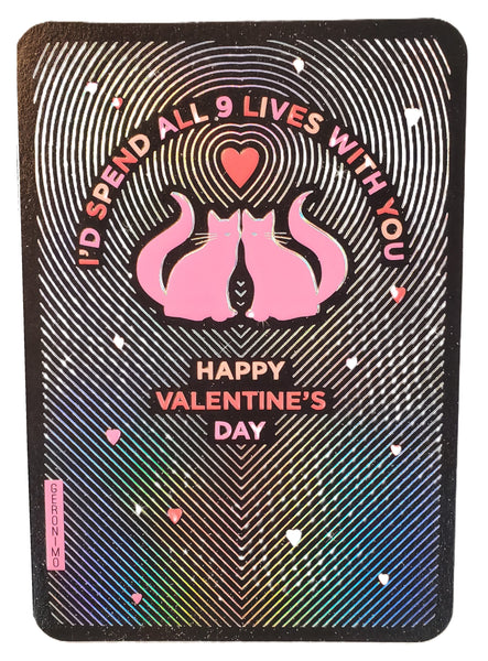 Valentine's Day Greeting Card  - All Nine Lives
