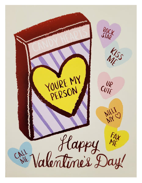 Valentine's Day Greeting Card  - Candy Hearts