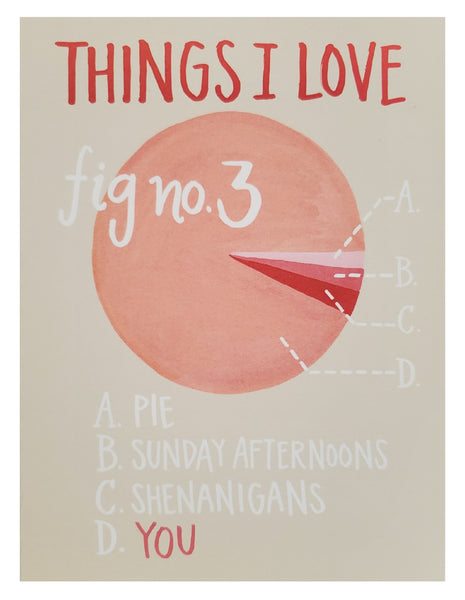 Valentine's Day Greeting Card  - Pie Chart