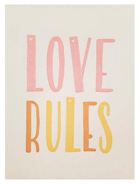 Valentine's Day Greeting Card  - Love Rules