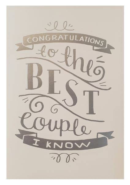 Wedding Greeting Card - To the Best Couple