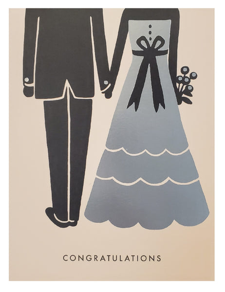 Wedding Greeting Card - Silver Dress