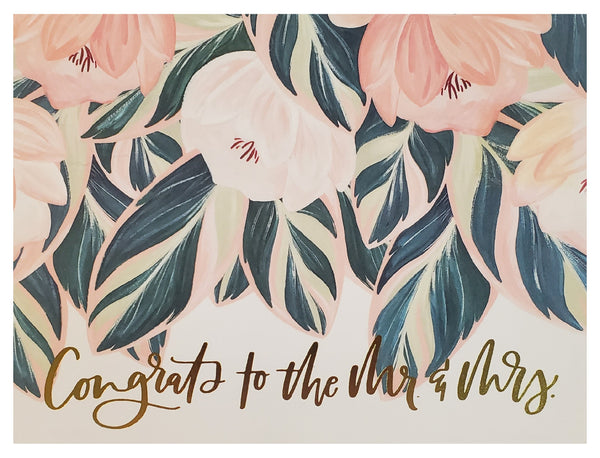 Wedding Greeting Card - Congrats to the Mr. & Mrs.