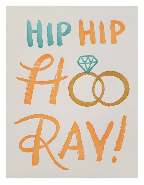 Wedding Greeting Card - Hooray!