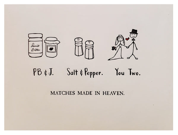 Wedding Greeting Card - Match Made in Heaven