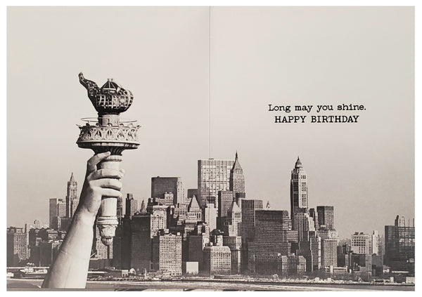 Fold-Out Birthday Greeting Card - Lady Liberty - America Collection