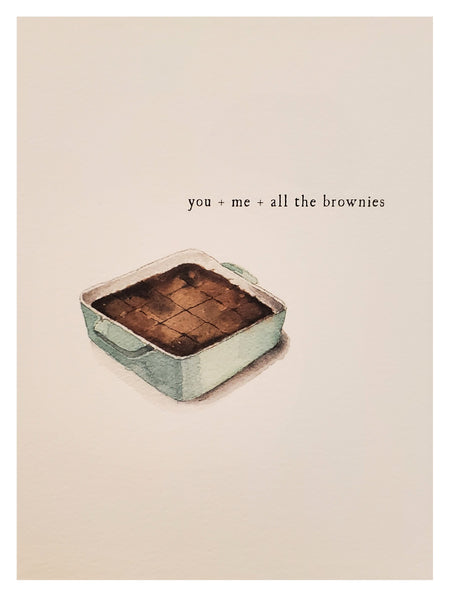 Romantic Greeting Card - Brownies