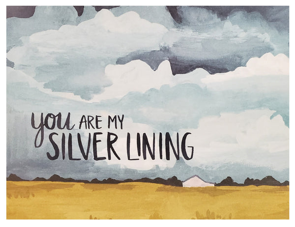 Romantic Greeting Card - Silver Lining