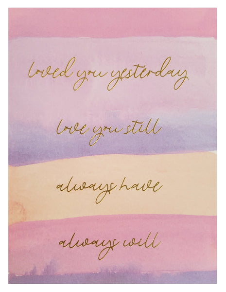 Romantic Greeting Card - Watercolor