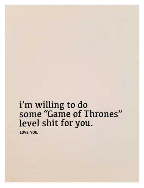 Romantic Greeting Card - Game of Thrones