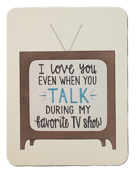 Romantic Greeting Card - Favorite TV Show
