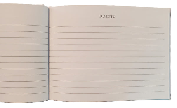 Simple White Linen Guest Book