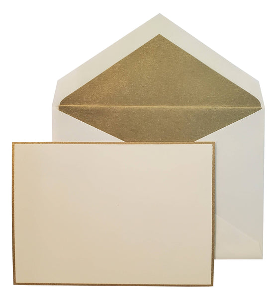 2 ct. Note Cards - Silver & Gold