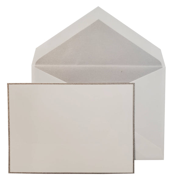 2 ct. Note Cards - Silver & Gold