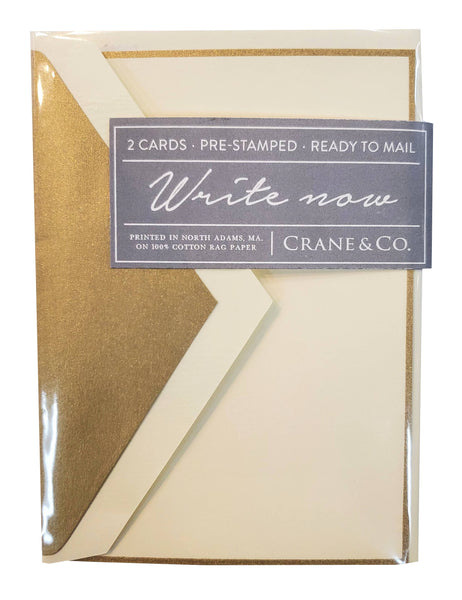 2 ct. Note Cards - Silver & Gold