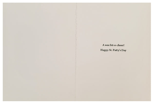 St. Patrick's Day Greeting Card - A Wee Bit-O-Cheer