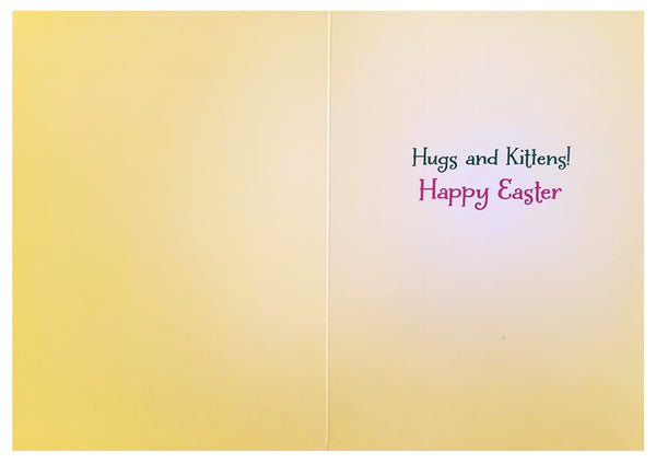 Easter Greeting Card - Easter Basket of Kittens