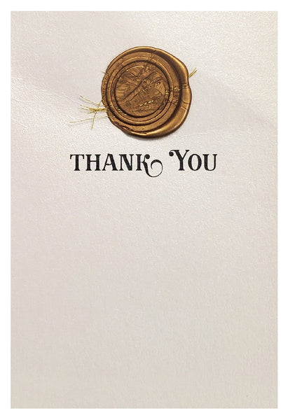Thank You Greeting Card - Wax Seal