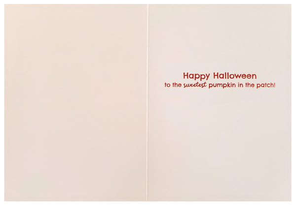 Halloween Greeting Card - Golden Puppies Pumpkin Patch