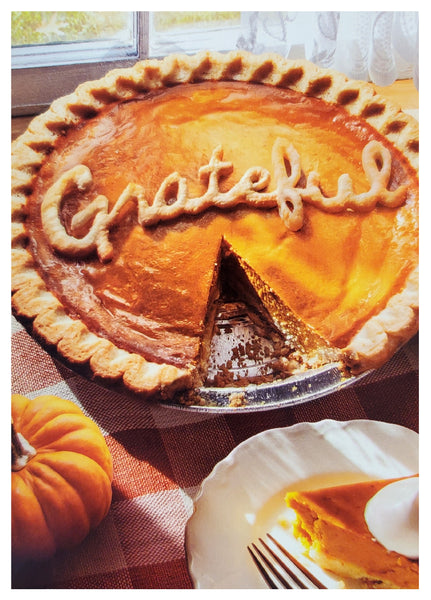 Thanksgiving Greeting Card - Grateful Pumpkin Pie