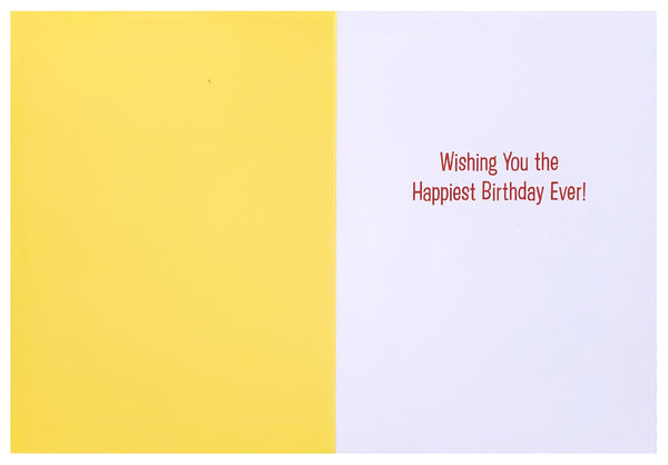 Birthday Greeting Card - Girl With Hands Up