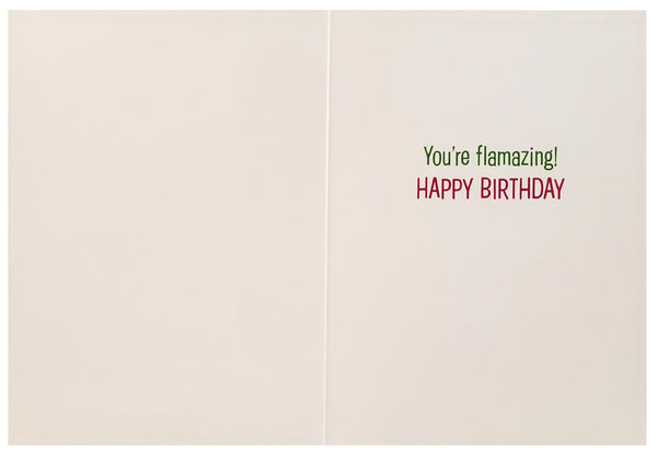 Birthday Greeting Card - Flamingo in Flamingo Float