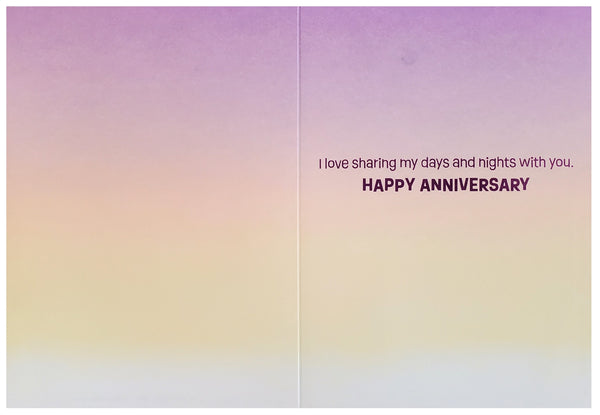 Anniversary Greeting Card - Dogs at Campfire