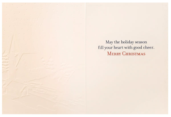 Christmas Greeting Card - Snowy Village Scene