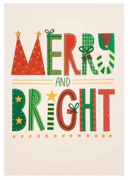 Christmas Greeting Card - Merry and Bright