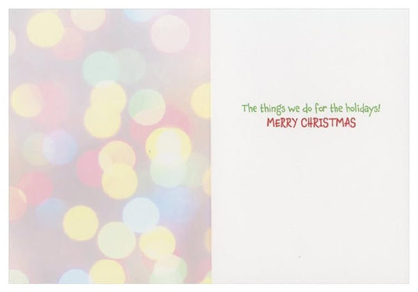 Christmas Greeting Card - Cat Wearing Christmas Tree Costume