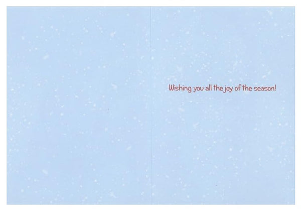 Christmas Greeting Card - Snowman and Christmas Tree