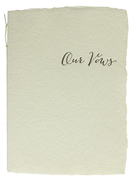 Soft-Cover Letterpress Notebook - Our Vows