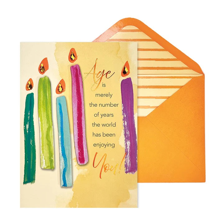 Birthday Greeting Card - Five Candles