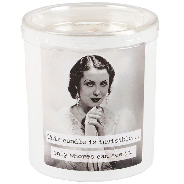 Funny Gift Invisible Jar Candle for Whores - Trash Talk by Annie