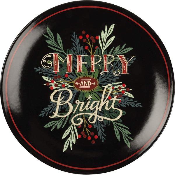 Holiday Cookie Giving Plate - Merry & Bright