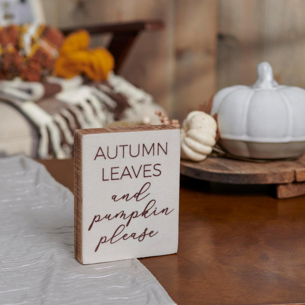 Wood Block Sign - Pumpkin Please