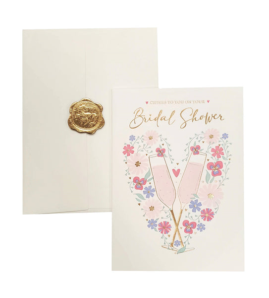 Luxury Wedding Shower Greeting Card - Champagne