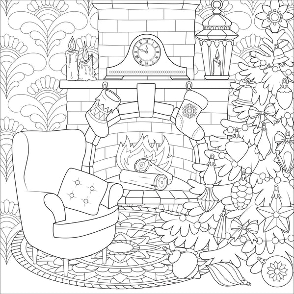 Artist's Holiday Coloring Book - Home For Christmas